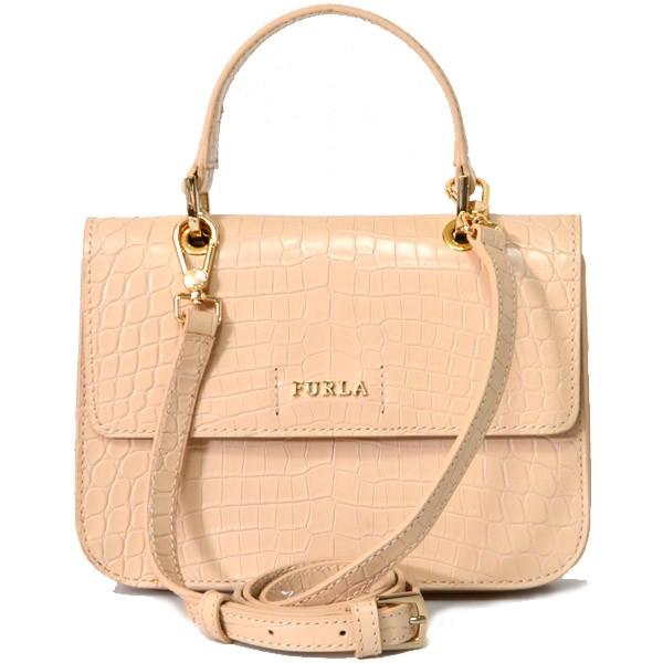 フルラ バッグ FURLA コーティング レザー クロコ エンボスド 2way 