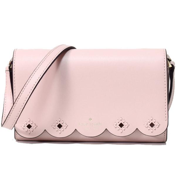 ケイトスペード バッグ katespade スムースレザー 2way クラッチ ウォレット ショルダーバッグ ライトピンク×メタリックブラッシュ WLRU5341