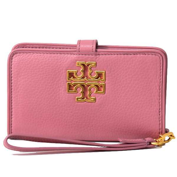 トリーバーチ 長財布 TORY BURCH レザー フォン ウォレット リストレット iPhone スマホ 財布 ピンク 39062