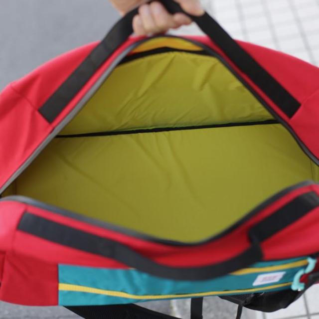 TOPO DESIGNS MOUNTAIN DUFFEL 40L トポデザイン サイクリング マウンテン ダッフルバッグ サイクリングバッグ しまなみ海道 とびしま海道 車移動 旅行 旅 飛行機