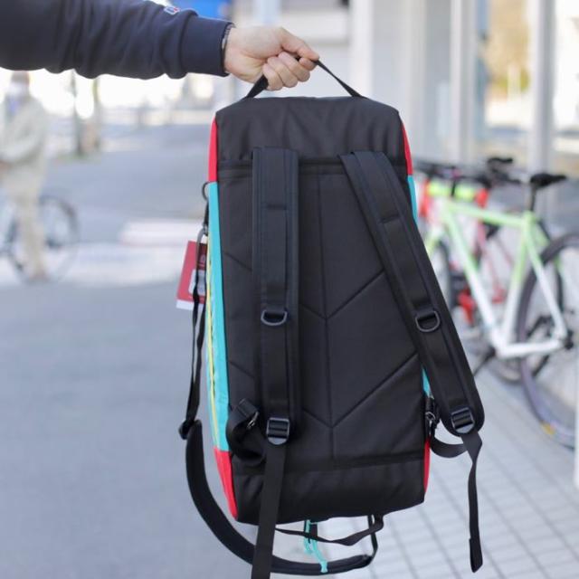 TOPO DESIGNS MOUNTAIN DUFFEL 40L トポデザイン サイクリング マウンテン ダッフルバッグ サイクリングバッグ しまなみ海道 とびしま海道 車移動 旅行 旅 飛行機