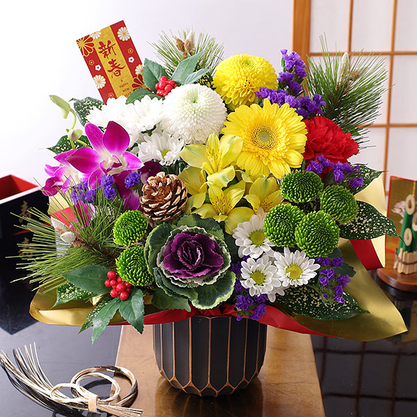 2026 迎春 花 門松 アレンジメント イベントギフトB 送料無料 お正月