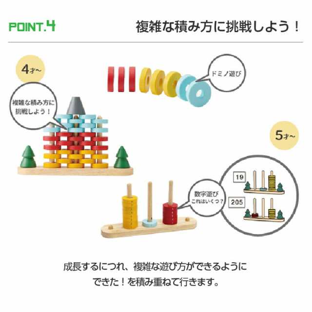 おもちゃ 赤ちゃん 積み木 1歳 1.5歳 以上 知育玩具 森のリングタワー