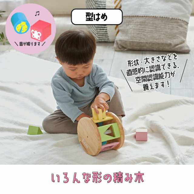 お片付袋付 おもちゃ 赤ちゃん 1歳 0歳 型はめ 積み木 KOROKORO パズル