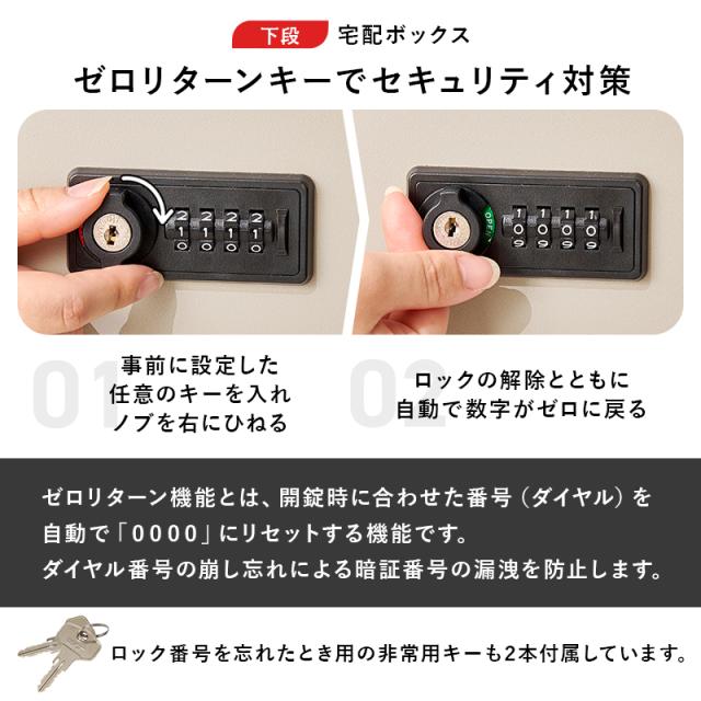 宅配ボックス THB60 置き型 ポスト 幅39.5×奥行35.5×高さ82.5cm ポスト付き 一戸建て用 自宅用 おしゃれ 一体型 置き型 ポスト 大容量 スタンドポスト 宅配ポスト 郵便ポスト モダン 北欧 置き配ボックス アパート マンション 印鑑ホルダー付 簡単設置 新生活_10
