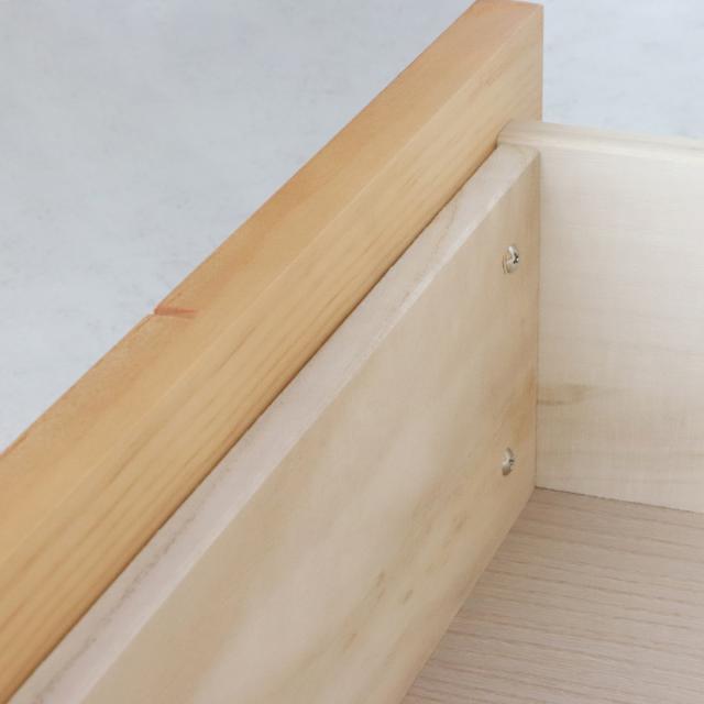 CEK-CST 4段チェスト/幅60cm 引出しの収納 タンス【2台セット】ナチュラル色 幅60×奥行45×高さ85cm パイン無垢材 強化紙 スライドレール仕様 サイドテーブル リビング収納