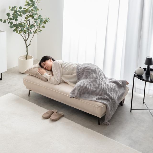 アイランドソファ 2人掛け 1台単品 MUUM アイボリー  グレー 幅136cm×奥行80cm×高さ33cm ローソファーにも 二人掛け 北欧インテリア_13