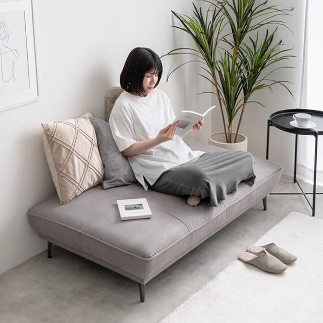 アイランドソファ 2人掛け 1台単品 MUUM アイボリー  グレー 幅136cm×奥行80cm×高さ33cm ローソファーにも 二人掛け 北欧インテリア_14