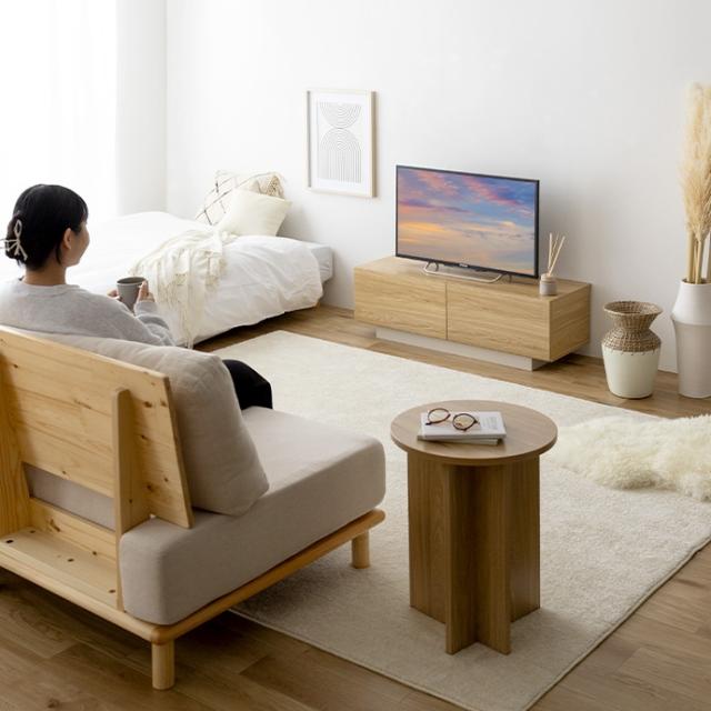 テレビ台 PIM 100cm幅 テレビボード 組立品 ローボード ロータイプテレビ台 北欧 木目柄ナチュラル グレージュ 全2色 引出し_14