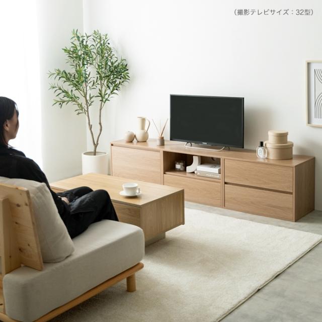 テレビ台 Coby 180cm幅 テレビボード 組立品 ローボード ロータイプテレビ台 北欧 単体 3点組合せ ナチュラル グレージュ 全2色_14
