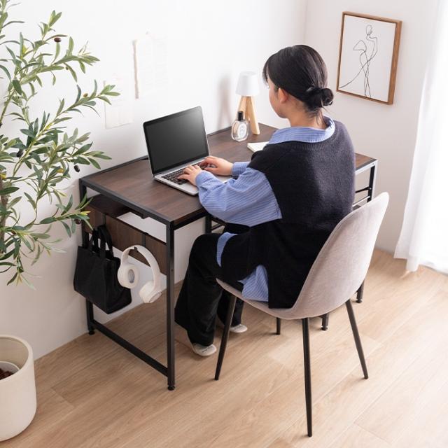 デスク 100cm幅 LAGA 組み立て品 デスク モニター台 ラック 北欧 机 パソコンデスク 学習デスク 勉強机 リビング学習デスク 大人デスク