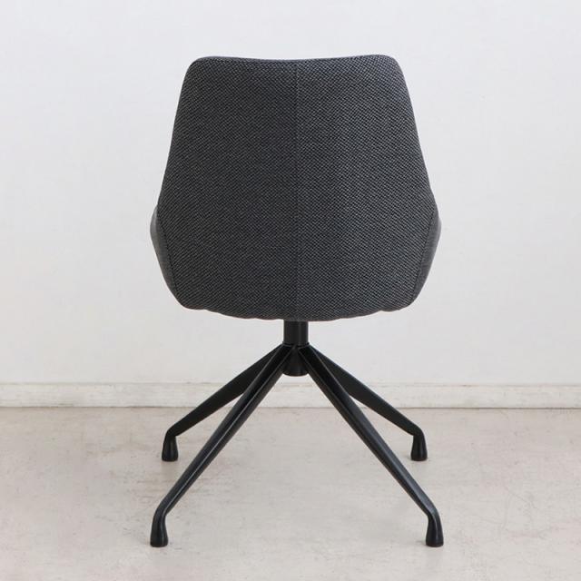 回転式ダイニングチェア 3脚セット グレー色/全2色 ポリエステル布張り 幅55×奥行き55×高さ84cm 肘つき デスクチェア 店舗用にも LYZK-DC FRB-DC 回転式ダイニングチェア 3脚セットチャコールグレー色⁄全2