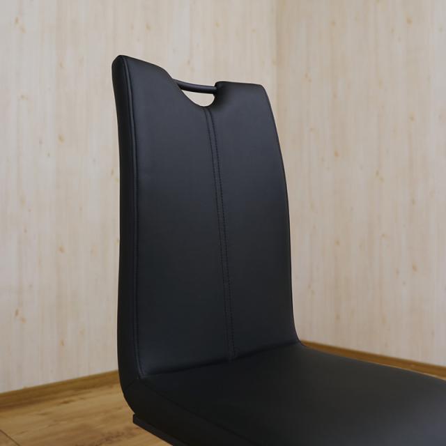 ハイバック ダイニングチェア 【6脚セット】ブラック色/全2色 合成皮革