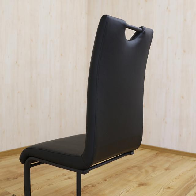 ハイバック ダイニングチェア 【6脚セット】ブラック色/全2色 合成皮革