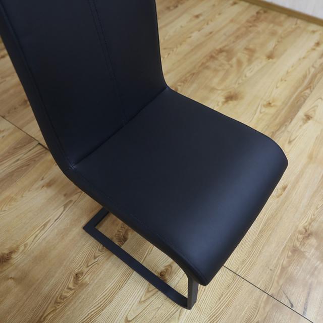 ハイバック ダイニングチェア 【6脚セット】ブラック色/全2色 合成皮革
