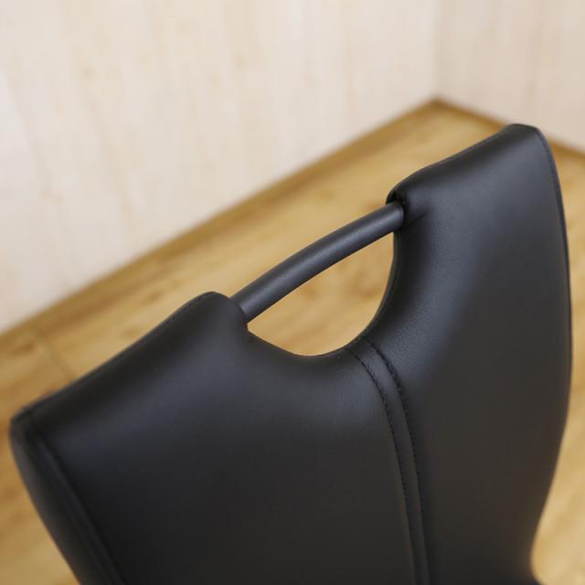 ハイバック ダイニングチェア 【6脚セット】ブラック色/全2色 合成皮革レザー、スチール脚 幅44×奥行き58×高さ100cm 座面高:45cm 北欧 カジュアル スリムタイプ ミーティングチェア 椅子 店舗用にも GBML-DC-bk_9
