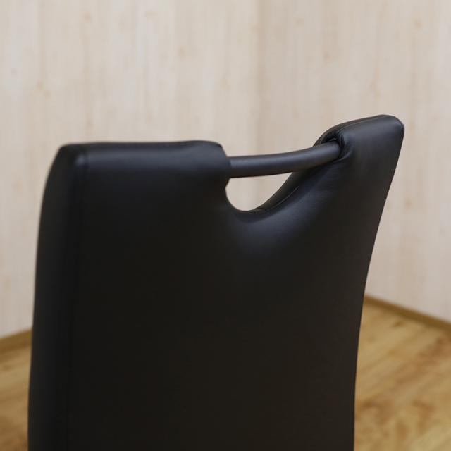 ハイバック ダイニングチェア 【6脚セット】ブラック色/全2色 合成皮革レザー、スチール脚 幅44×奥行き58×高さ100cm 座面高:45cm 北欧 カジュアル スリムタイプ ミーティングチェア 椅子 店舗用にも GBML-DC-bk_10
