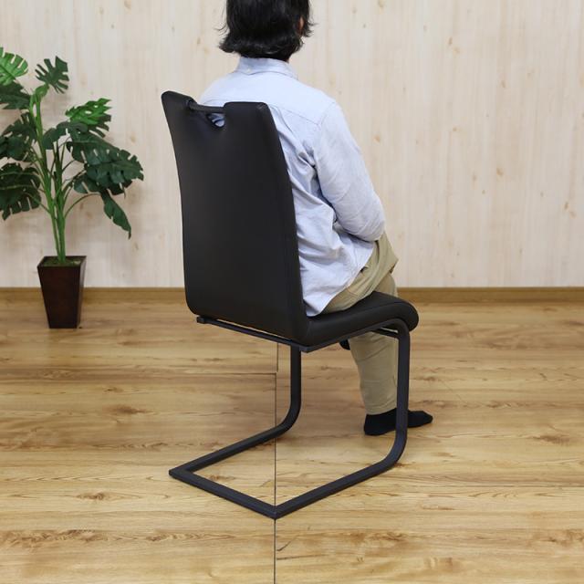 ハイバック ダイニングチェア 【6脚セット】ブラック色/全2色 合成皮革