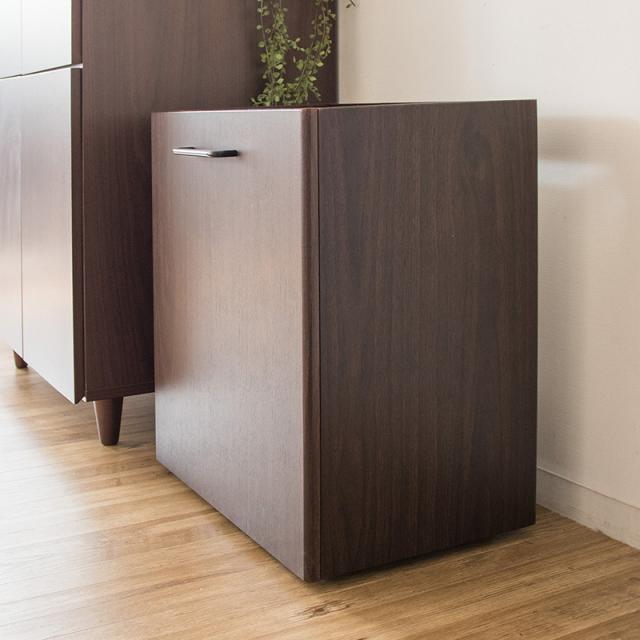 木目調 分別 ダストボックス 【1台単品】ブラウン/ホワイト/ナチュラル 幅50×奥行き30（取っ手含33）×高さ55.5cm 古紙入れ ゴミ箱 ゴミバコ ごみばこ スリム 店舗ダストBOX ウッド 木目 おしゃれ GMM-DB_7