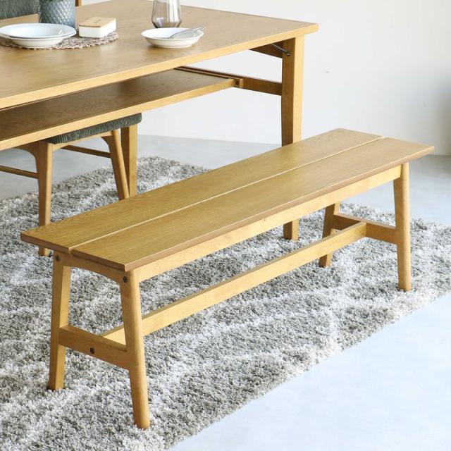 RSC ダイニングベンチ 【2脚セット】 カラー| ナチュラル色（オーク） サイズ| 横幅125 奥行33 高さ74cm座面高さ43.5cm 主素材| ラバーウッド材 天然木 無垢 北欧スタイル シンプル木製ベンチ_2