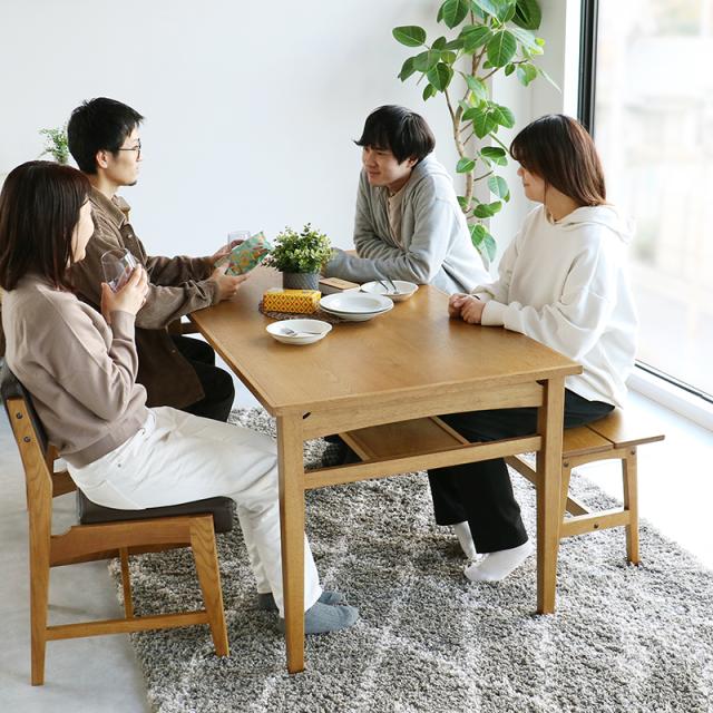 RSC150cmダイニングテーブル【1台単品】 カラー| オーク ナチュラル色 サイズ| 横幅150 奥行80 高さ72cm 主素材| オーク材 天然木 無垢 北欧スタイル シンプル ダイニングセット_3