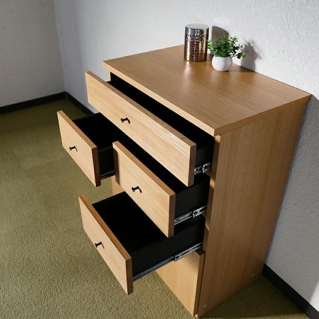 LIVWOOD エヴァン 幅65 電話台 リビングボード オーク材  幅65 奥行40 高さ89cm 【受注生産】当社オリジナルデザイン 国産 日本製 木製 北欧 BR停止中 モデム ルーター収納_4
