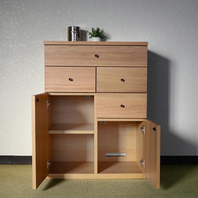 LIVWOOD エヴァン 幅65 電話台 リビングボード オーク材  幅65 奥行40 高さ89cm 【受注生産】当社オリジナルデザイン 国産 日本製 木製 北欧 BR停止中 モデム ルーター収納_5