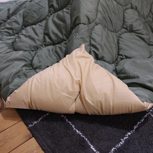 掛け布団単品】MAKF 撥水加工 薄掛け こたつ布団 カーキ×ベージュ /全2