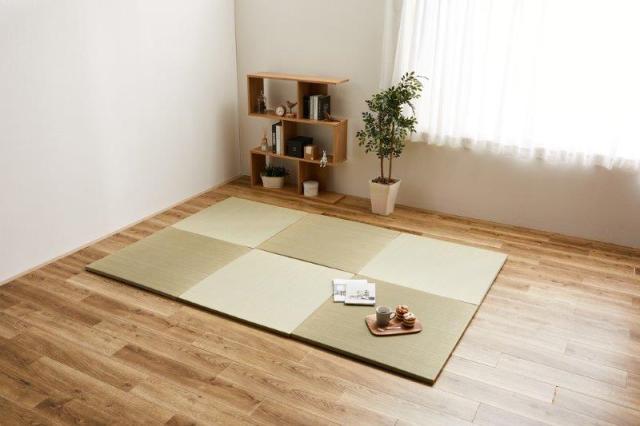 い草 置き畳 9枚セット AYK 約82×82×2.5cm 大判 縁なし マカロンカラー 6色 たたみ カビ防止 消臭軽量 防音 傷防止 すべり止め 子供部屋 ユニット畳 和モダン_16
