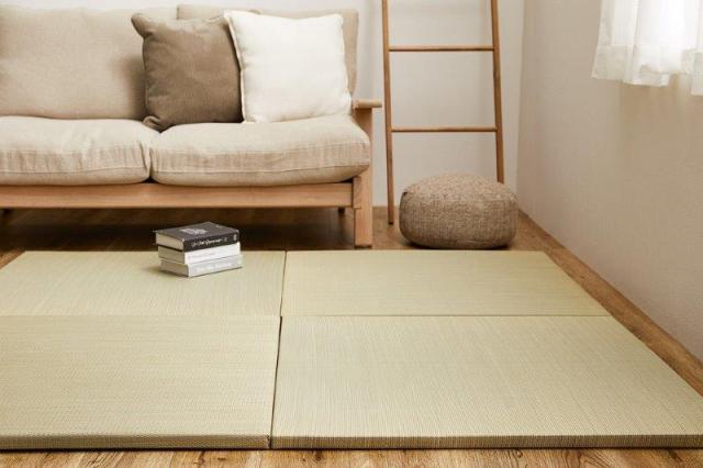 い草 置き畳 9枚セット AYK 約82×82×2.5cm 大判 縁なし マカロンカラー 6色 たたみ カビ防止 消臭軽量 防音 傷防止 すべり止め 子供部屋 ユニット畳 和モダン_17