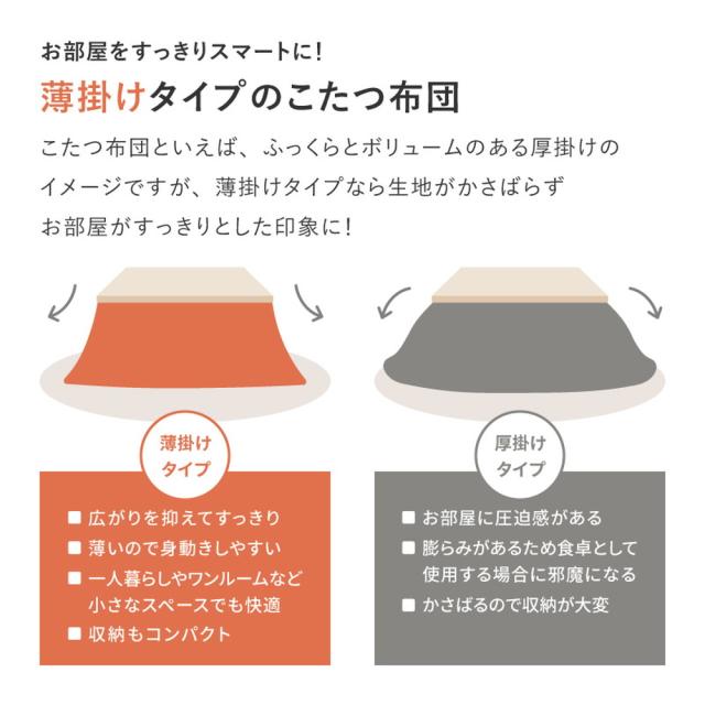 こたつ布団 BWRN 約190×240cm 長方形 こたつ掛け布団 薄掛け布団 洗える ウォッシャブル 先染め ふんわり モノトーン シックなデザイン_4