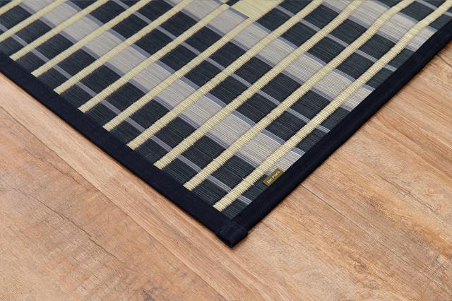 い草ラグ（裏張りなし） RKS 江戸間4.5畳　約261×261cm ブルー 日本製 国産 畳ラグ 夏 ラグ い草カーペット イ草 ラグマット 日本製 軽量 傷防止 和モダン おしゃれ 和室 和風 モダン 防カビ ゴザ 寝ござ 夏用_5