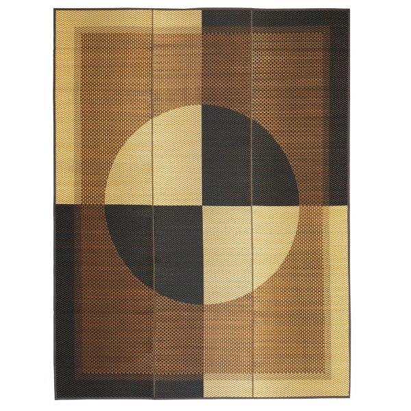 い草カーペット（裏張りあり） GKU 江戸間6帖 約261×352cm ブラウン×ブラック 日本製 国産 すべり止め 畳ラグ 夏 ラグ い草カーペット イ草 ラグマット 日本製  軽量 傷防止 和モダン おしゃれ 和室 和風 モダン 抗カビ 夏用_10
