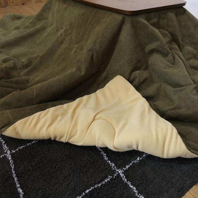 【掛け布団単品】MTKF ミリタリー ヴィンテージ調 薄掛け こたつ布団 幅190 奥行230cm (長方形)カーキ/全3色 【120cm正方形こたつ用 】 コンパクトスリム おしゃれ 北欧 コタツ布団 掛布団 掛け布団単品】MTKF ミリタリー ヴィンテージ調 薄掛け こたつ布団 幅