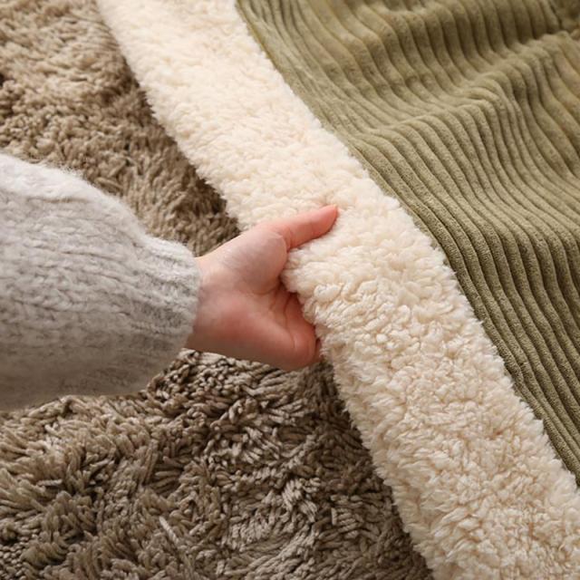 掛け布団単品】MUKF コーデュロイ 薄掛け こたつ布団 幅190 奥行190cm