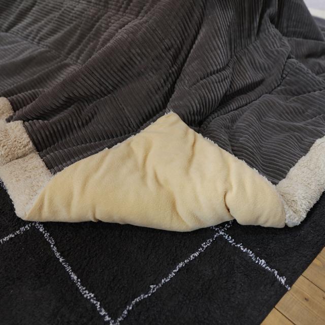 掛け布団単品】MUKF コーデュロイ 薄掛け こたつ布団 幅190 奥行190cm