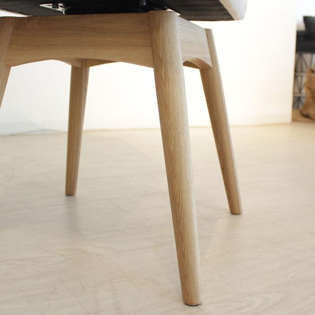 NOOC ノック 回転式ダイニングチェア【6脚単品】アイボリー色/全3色 ポリエステル布張り 組立て商品 回転チェア 椅子 デスクチェア 店舗_9