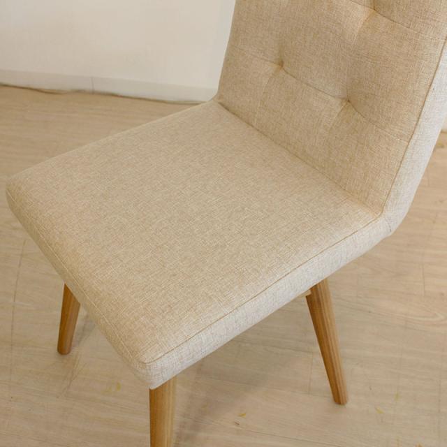 NOOC ノック 回転式ダイニングチェア【6脚単品】アイボリー色/全3色 ポリエステル布張り 組立て商品 回転チェア 椅子 デスクチェア 店舗_5