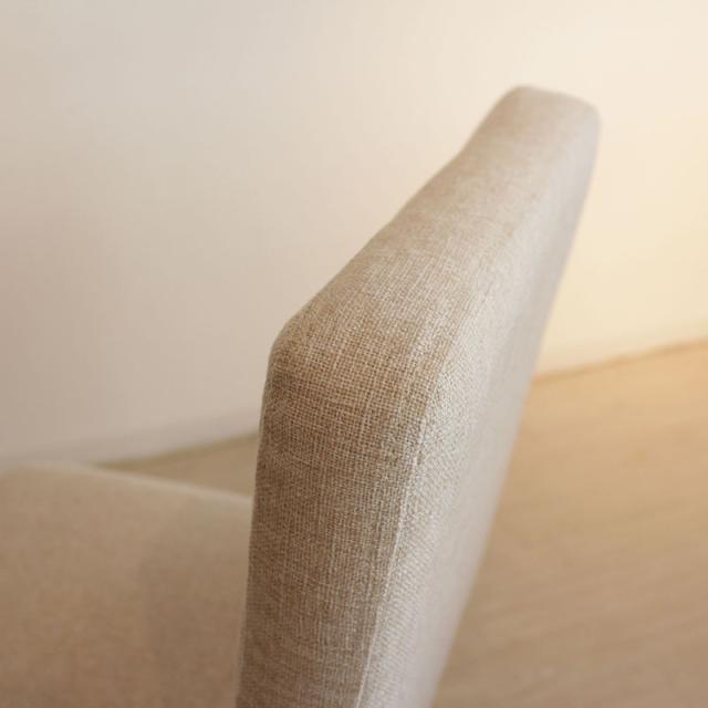 NOOC ノック 回転式ダイニングチェア【6脚単品】アイボリー色/全3色 ポリエステル布張り 組立て商品 回転チェア 椅子 デスクチェア 店舗_7