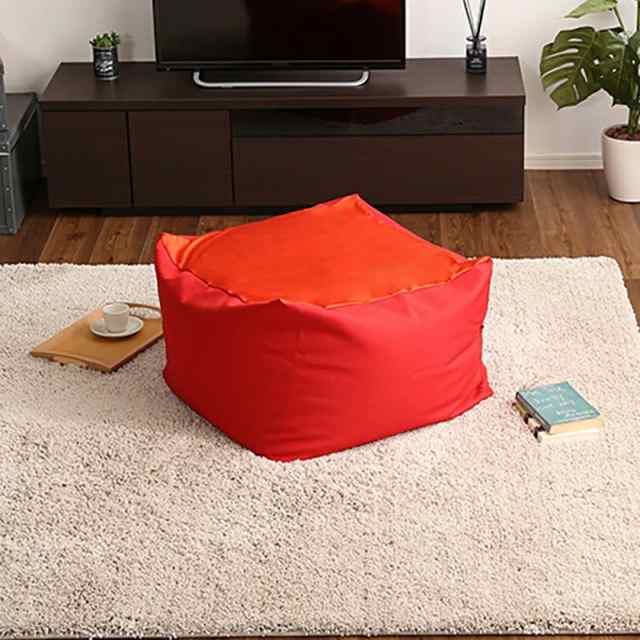 PICO ビーズクッション【1個単品】Lサイズ/3サイズ 7色対応/ 2トーンカラー 新素材硬質ウレタン 日本製   幅69.5 奥行72.5 高さ37.5cm 座椅子 フロアチェア 2タイプの座り心地の通販は