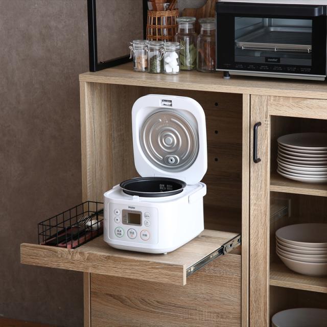 WRW-Bタイプ 食器棚 幅 80cm ダイニングボード ナチュラル ブラウン  2色対応  幅80 奥行39.5 高さ177.5cmカウンター レンジ台 組み立て商品 キッチン収納 カップボード キッチンボード 作業台 間仕切りカウンター_5