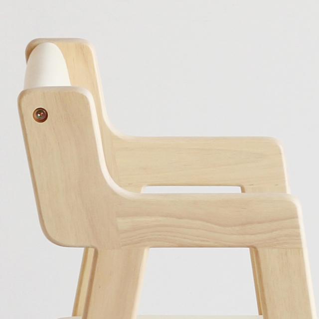 BUC ブック 子供用ハイチェア【1台単品】ナチュラル色/全5色 天然木 組立商品 キッズサイズ ダイニングチェア 幅35×奥行き40.5×高さ78cm_4