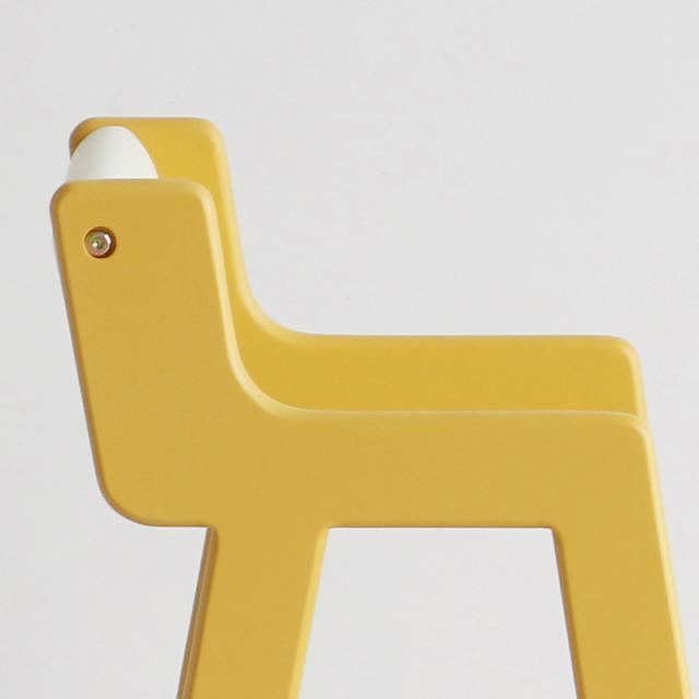 BUC ブック 子供用ハイチェア【1台単品】イエロー色/全5色 天然木 組立商品 キッズサイズ ダイニングチェア 幅35×奥行き40.5×高さ78cm_4
