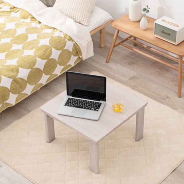 こたつテーブル 幅60×奥行60cm 折れ脚 正方形 リバーシブル天板