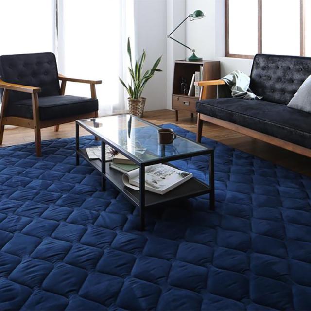 スウェード調パッチワークこたつ布団セットCOV サイズ| 幅205 奥行