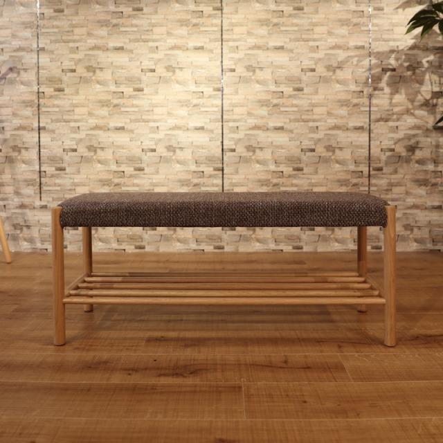 MARMA マーマ ダイニングベンチ　一脚単品 サイズ| 幅 48cm 奥行48cm 高さ76cm 材　料| オーク無垢材/布張り   北欧テイスト　脚部：ウレタン塗装 張地：ポリエステル_1