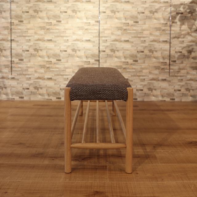 MARMA マーマ ダイニングベンチ　一脚単品 サイズ| 幅 48cm 奥行48cm 高さ76cm 材　料| オーク無垢材/布張り   北欧テイスト　脚部：ウレタン塗装 張地：ポリエステル_2