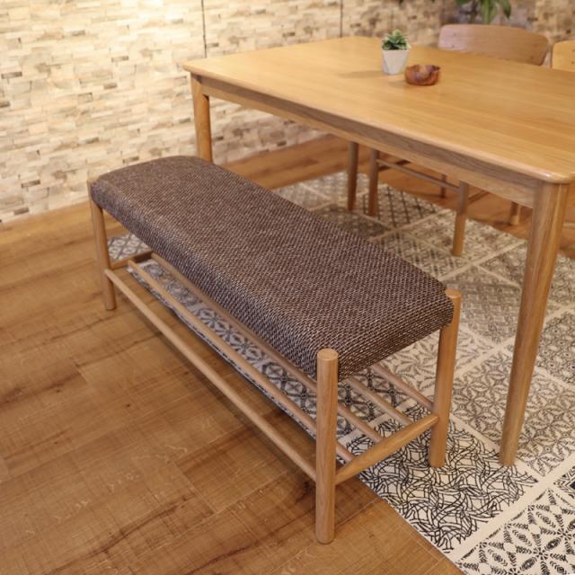 MARMA マーマ ダイニングベンチ　一脚単品 サイズ| 幅 48cm 奥行48cm 高さ76cm 材　料| オーク無垢材/布張り   北欧テイスト　脚部：ウレタン塗装 張地：ポリエステル_8