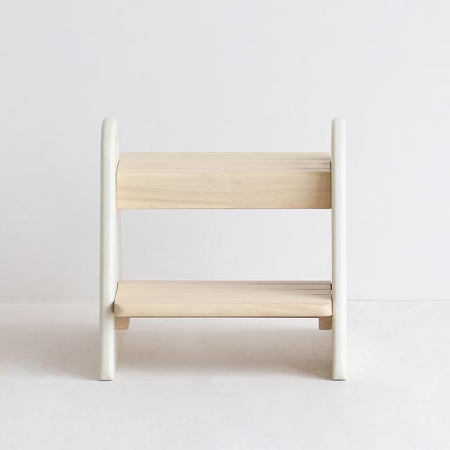 こども用 踏み台&チェア 6脚セット アイボリー色 (全5色) 天然木製 ロースツール 取っ手付き キッズチェア 北欧スタイル Lstep イルステップ