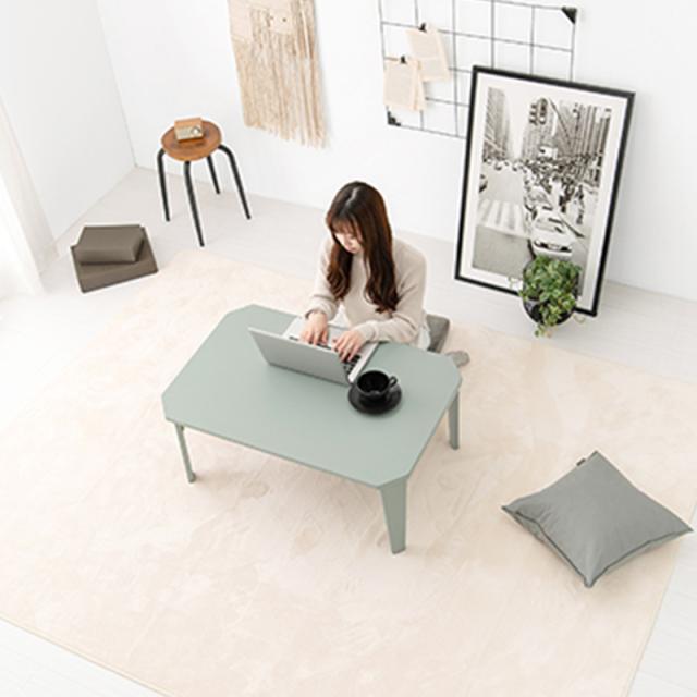 こたつテーブル 幅90×奥行60cm 折れ脚 長方形 八角形 ブルーグレー くすみカラー おりたたみ センターテーブル ローテーブル KOTARYの通販は